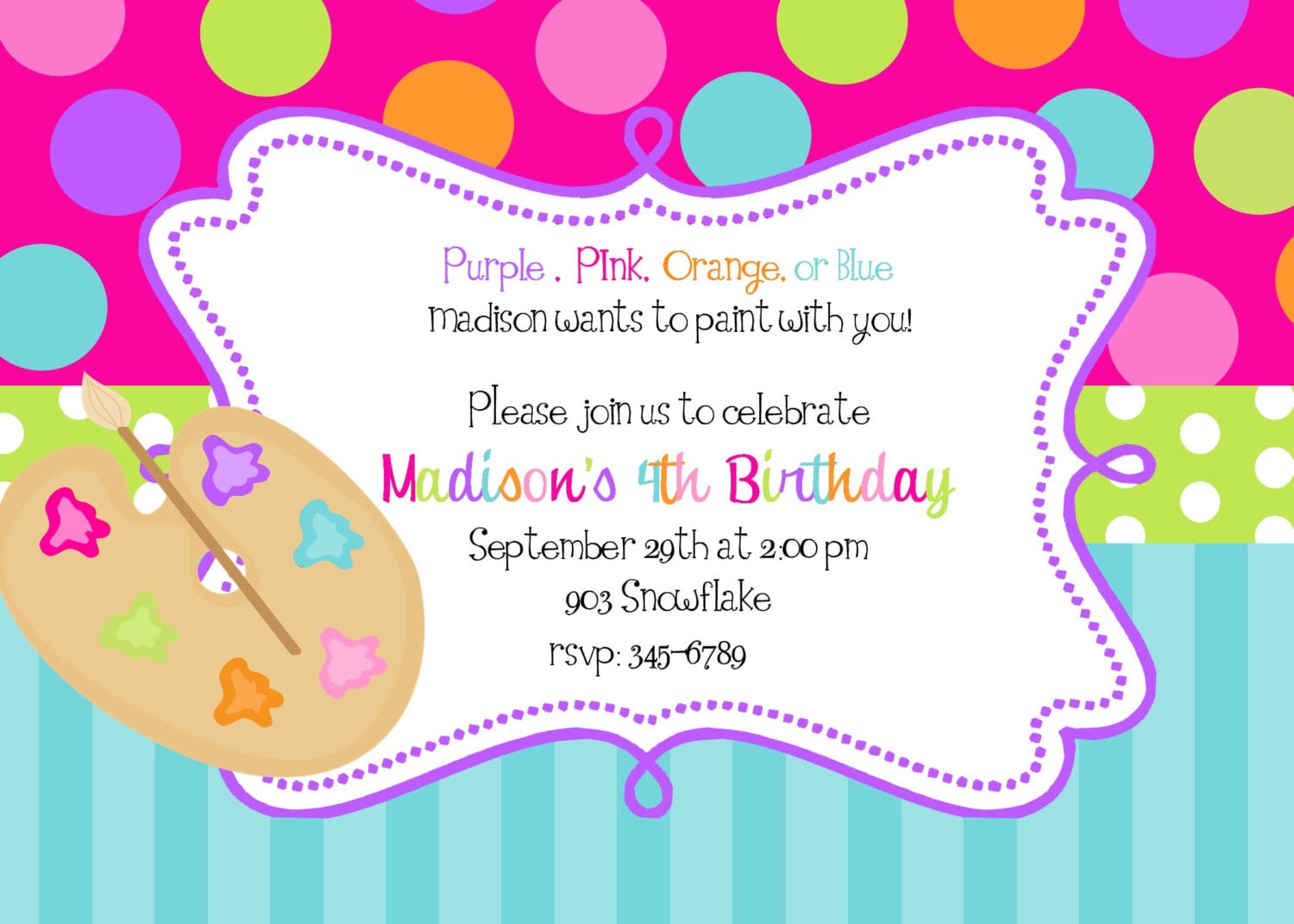 Paint Party Invitations â Gangcraft Net